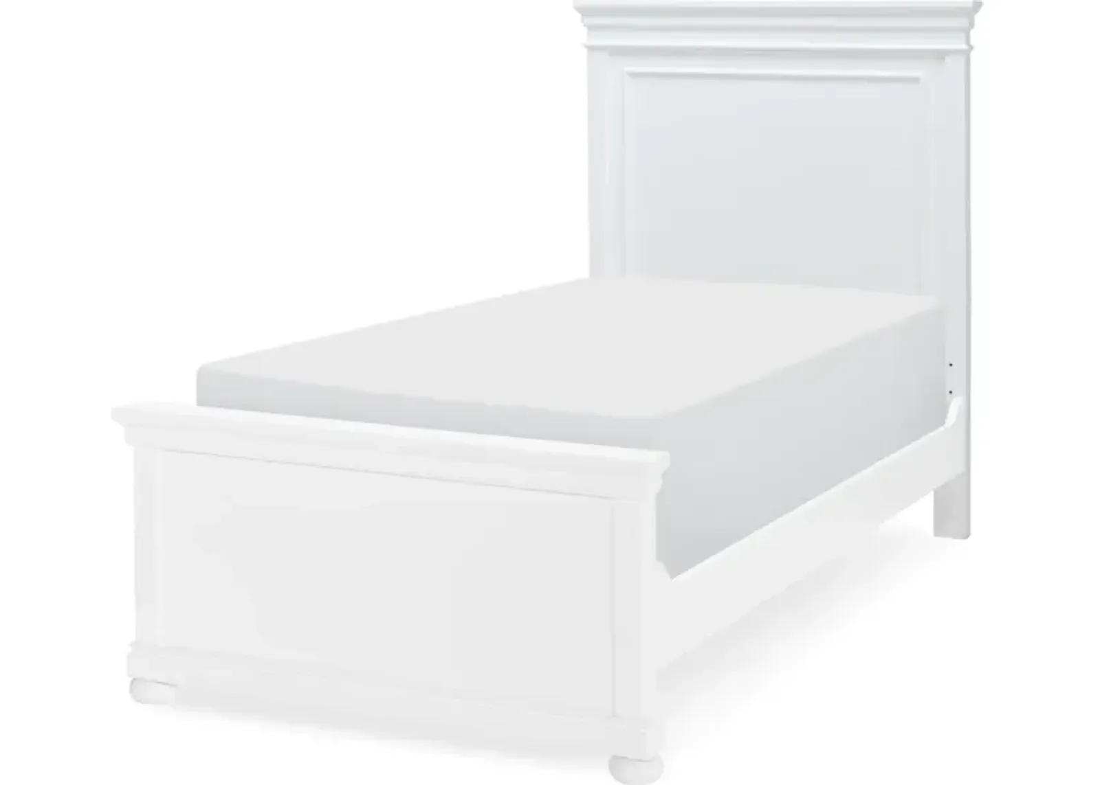 Canterbury White Panel Headboard T 33 White Finish