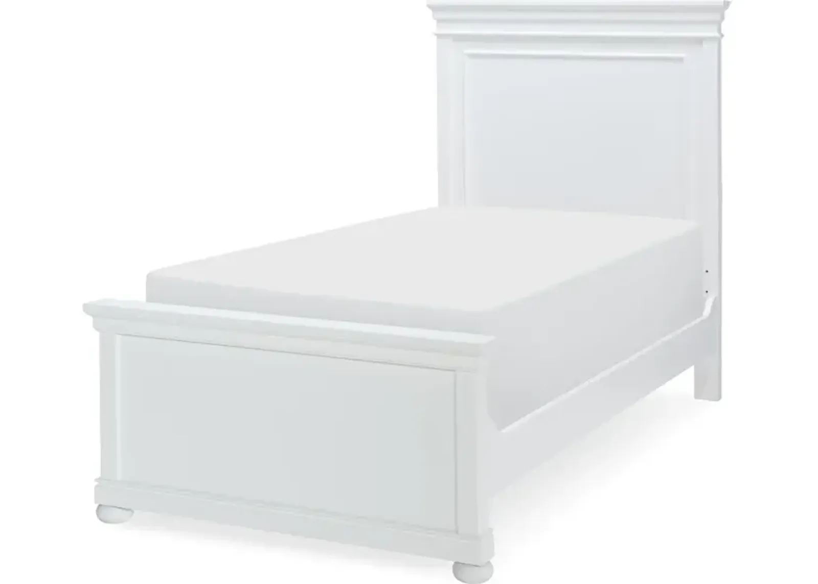 Canterbury White Complete Panel Bed T 33 White Finish