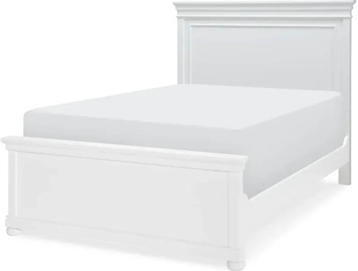 Canterbury White Panel Headboard F 46 White Finish