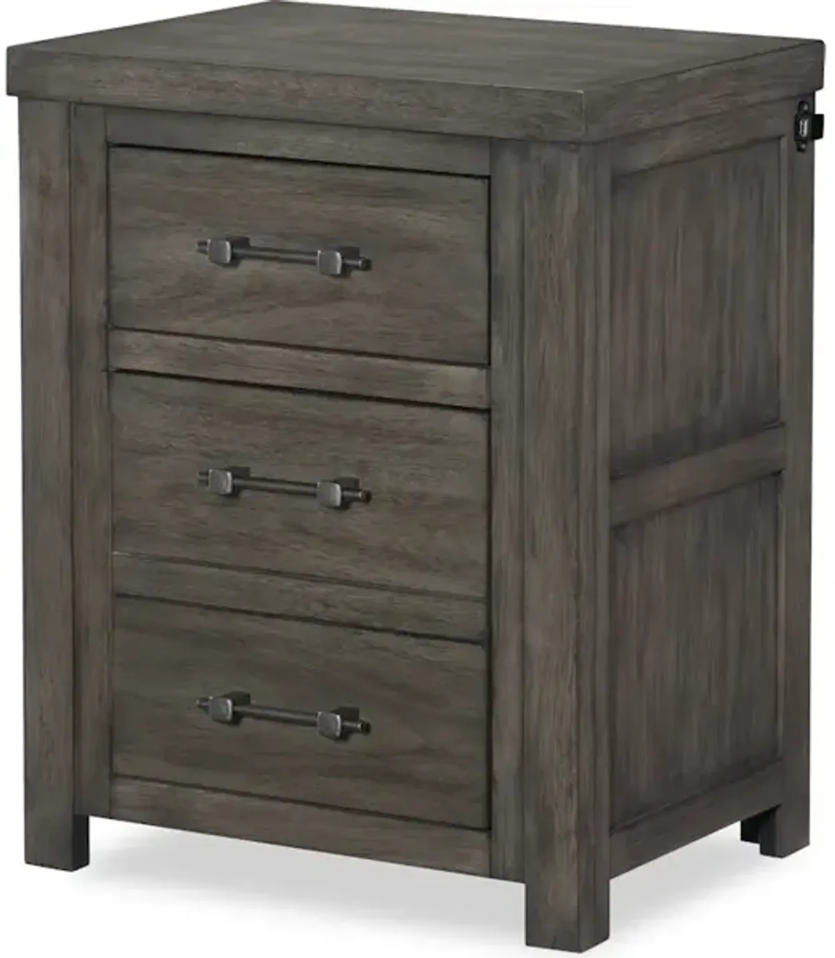 With clean lines and a rustic casual look, Bunkhouse is sure to pop in any room. Crafted with select hardwoods, the Vertical mirror is a versatile addition to this collection. The beveled edge mirror is accentuated by the aged barn wood finish frame, hig