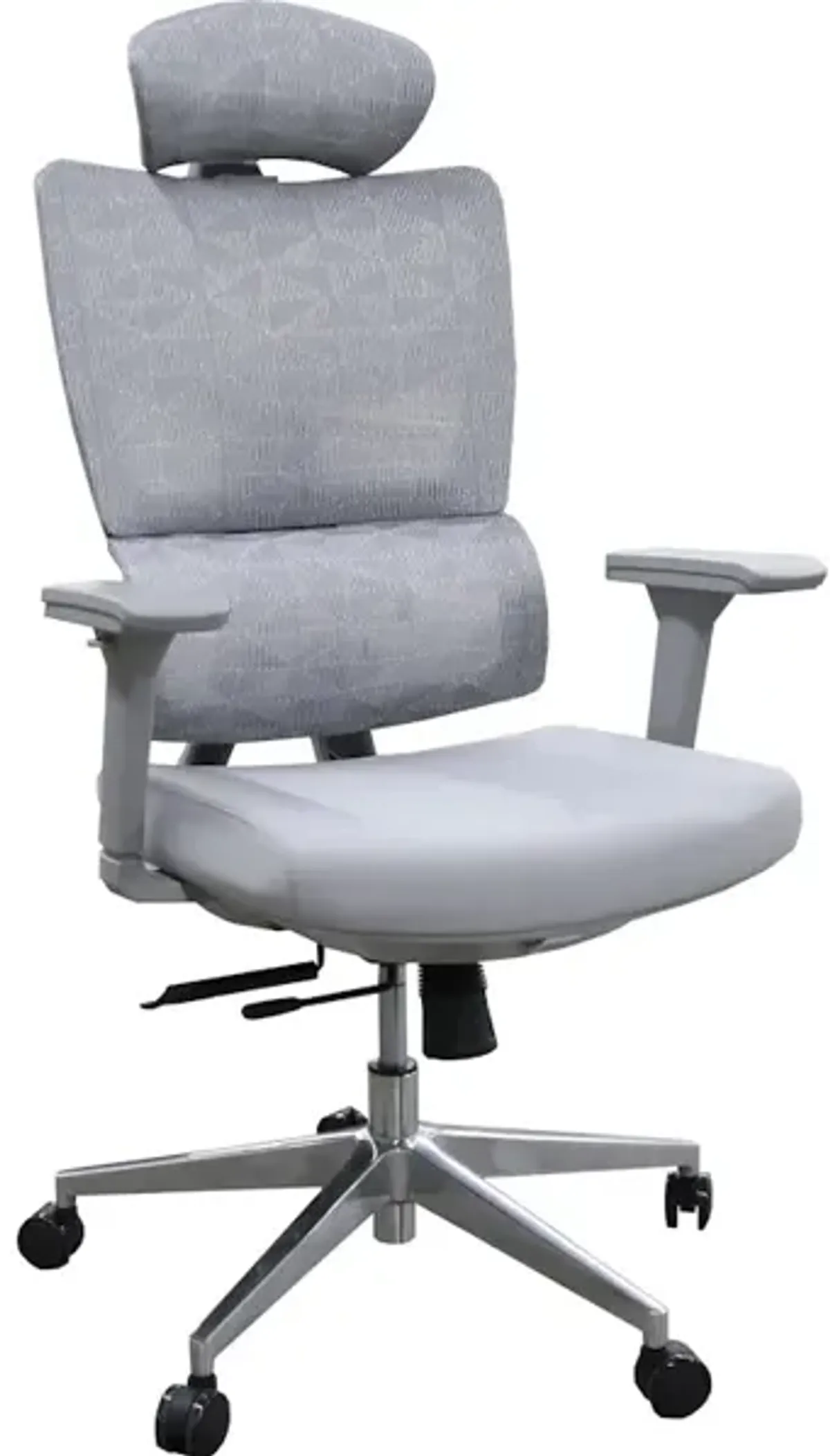 EChair High Back Mesh Office Chair with Headrest - Lt Grey