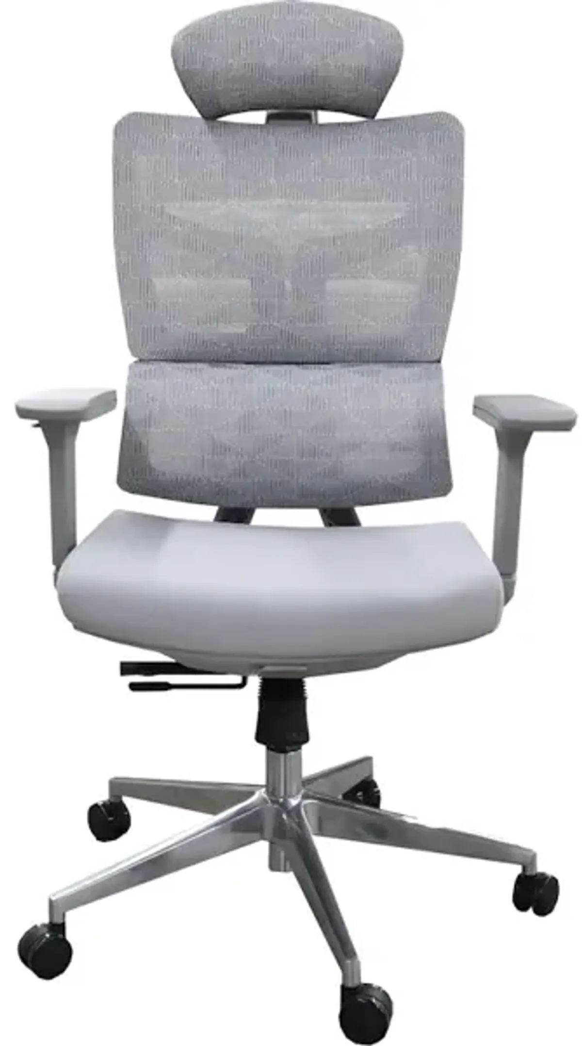 EChair High Back Mesh Office Chair with Headrest - Lt Grey