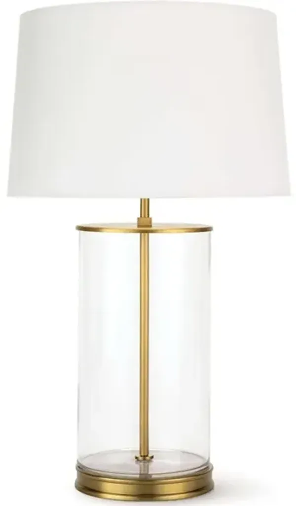 Southern Living Magelian Glass Table Lamp (Natural Brass)