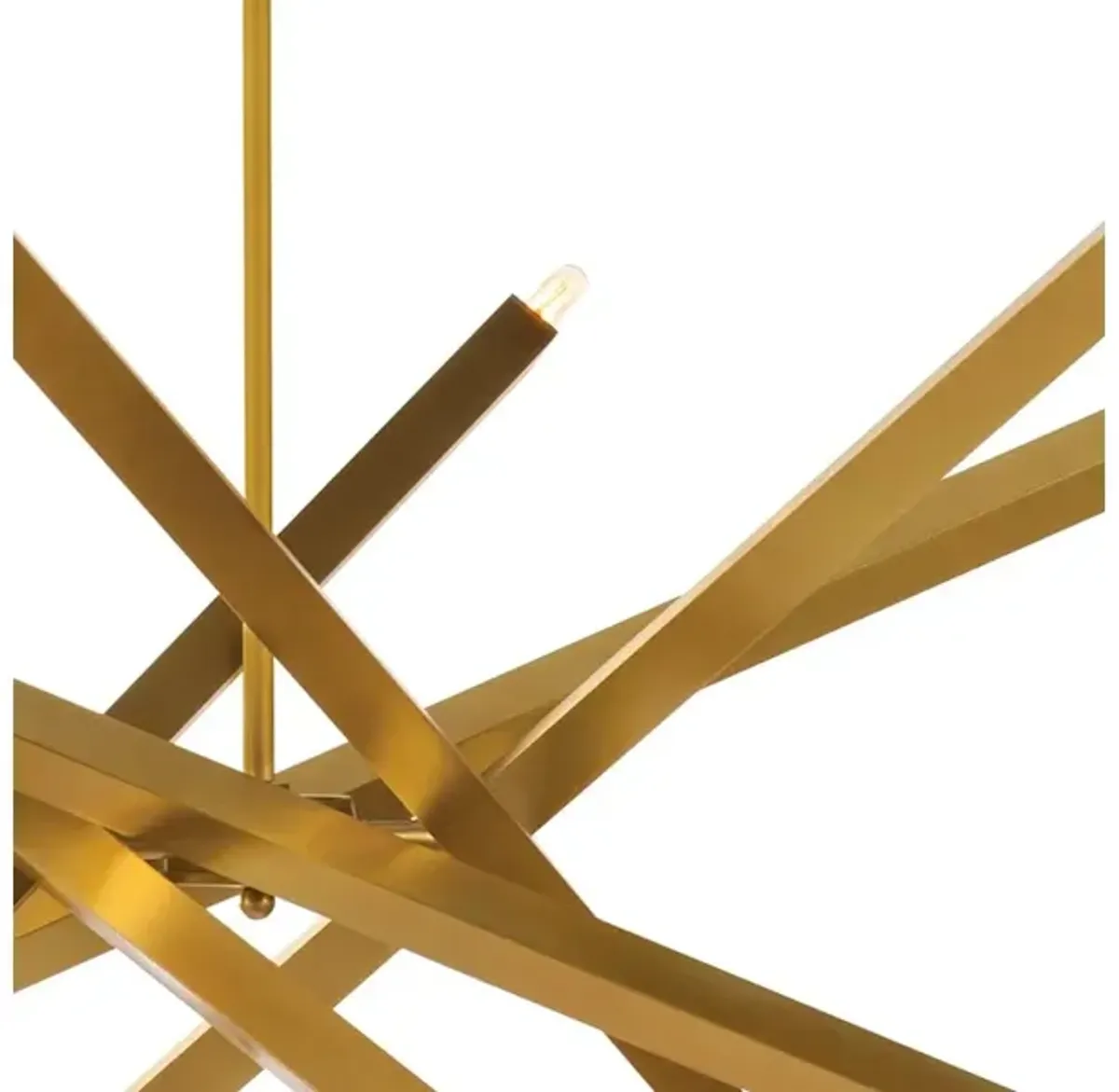 Viper Chandelier in Natural Brass