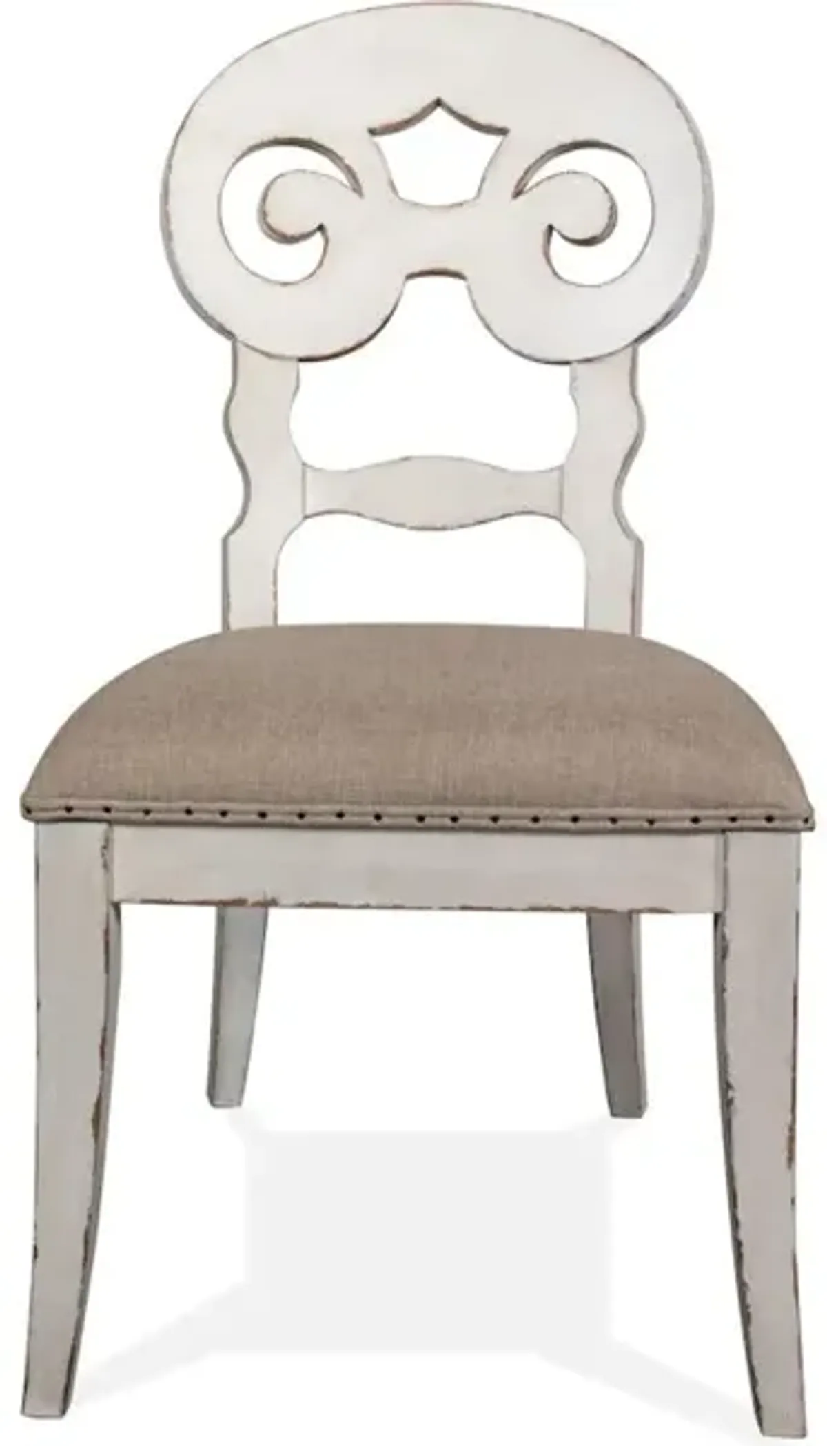 Scroll Back Upholstered Side Chair