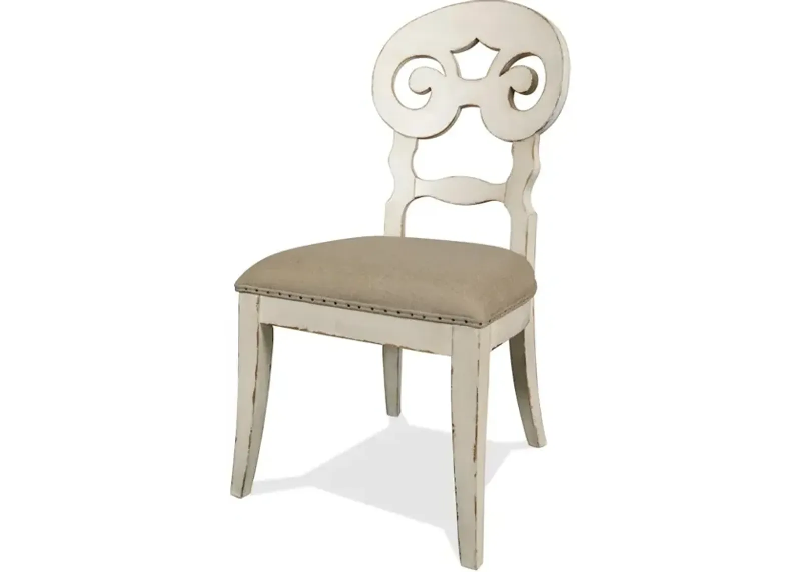 Scroll Back Upholstered Side Chair