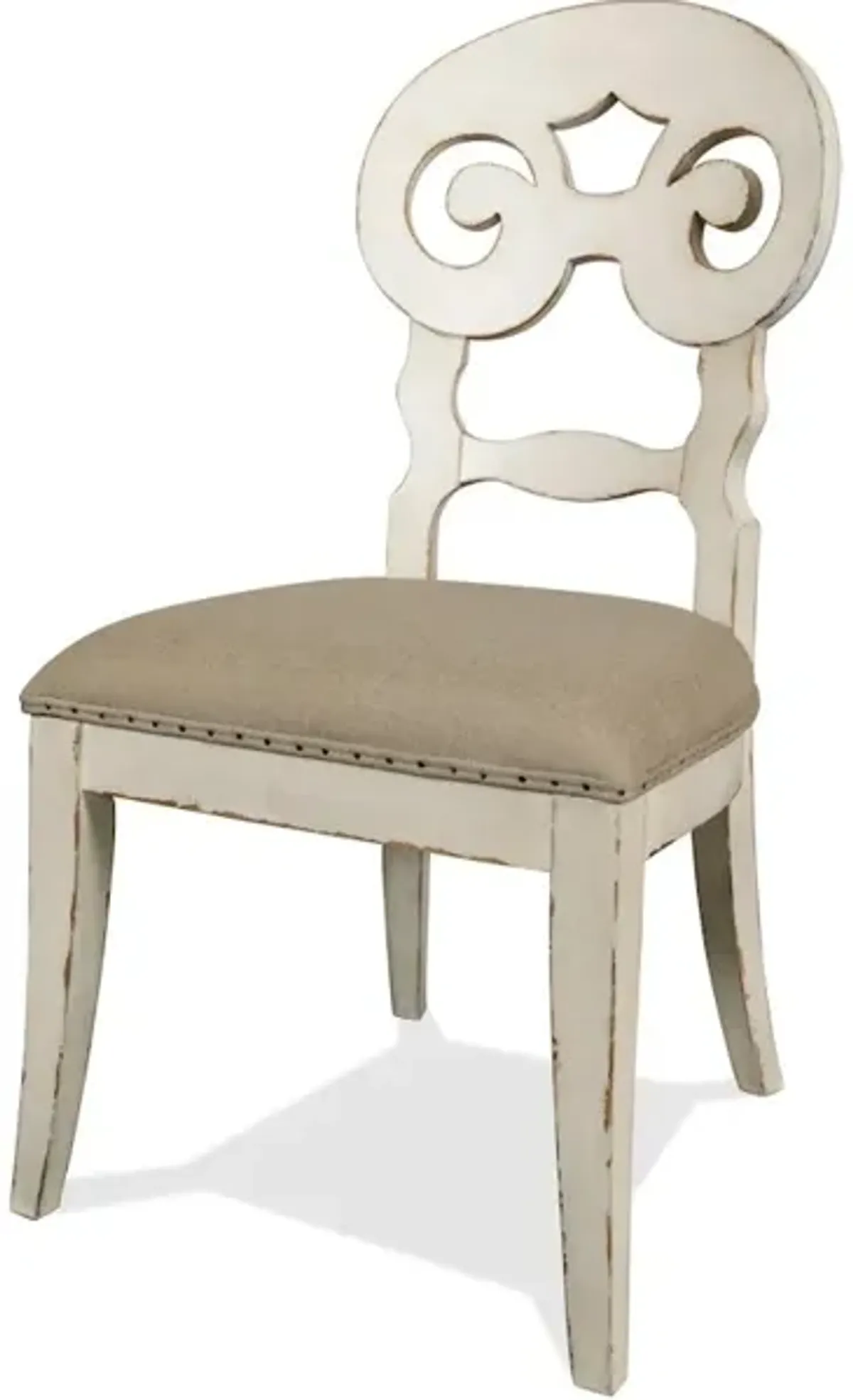 Scroll Back Upholstered Side Chair