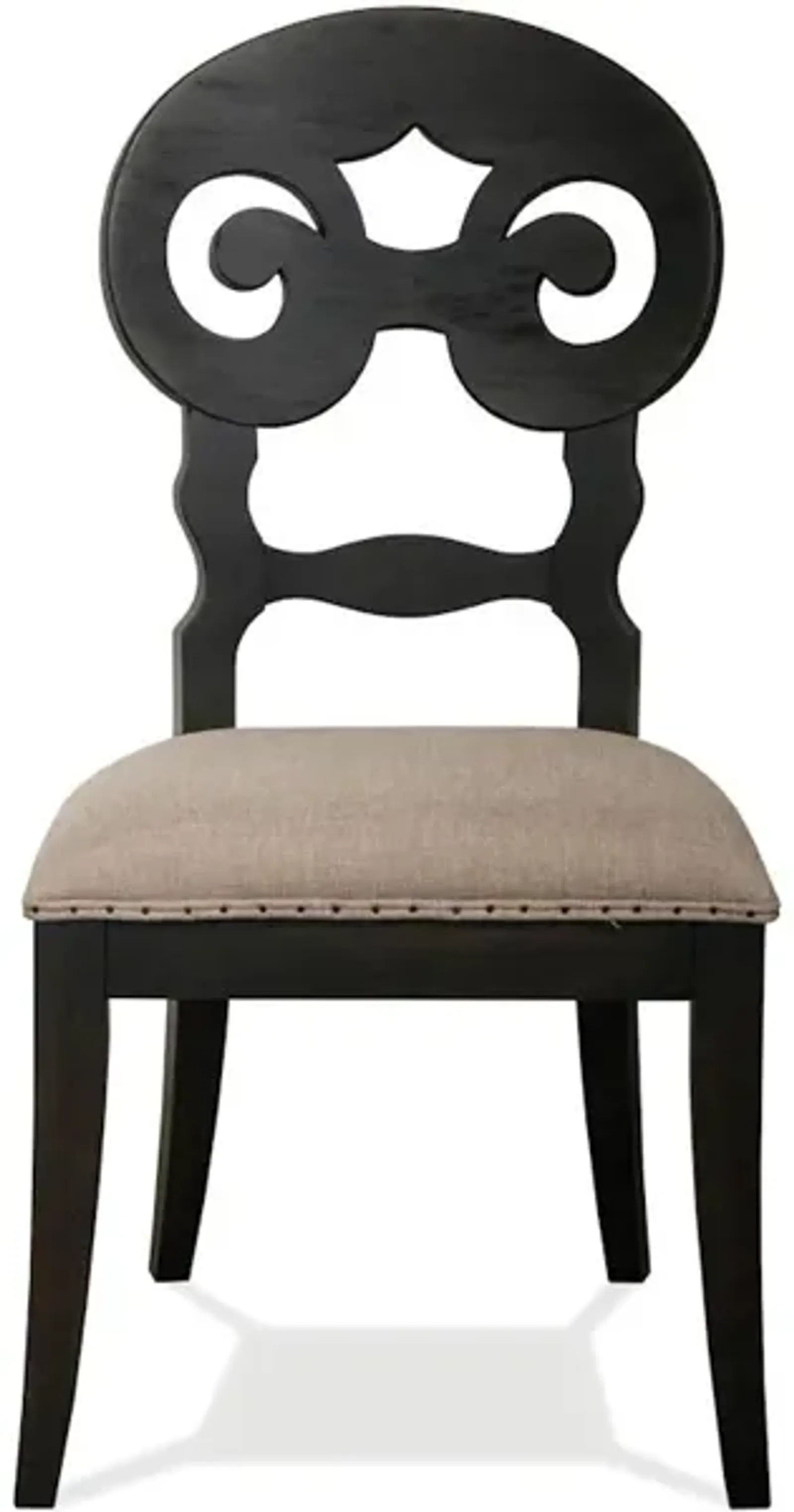 Scroll Back Upholstered Side Chair