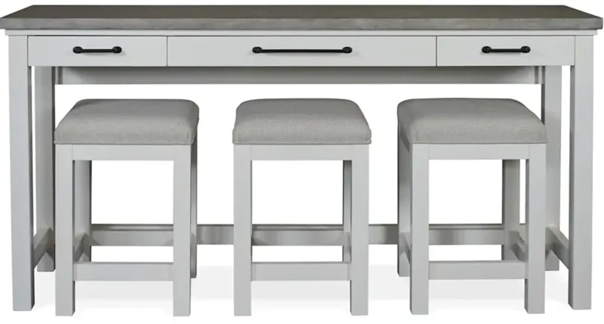 Sofa Table With 3 Stools