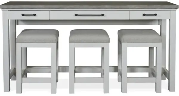 Sofa Table With 3 Stools