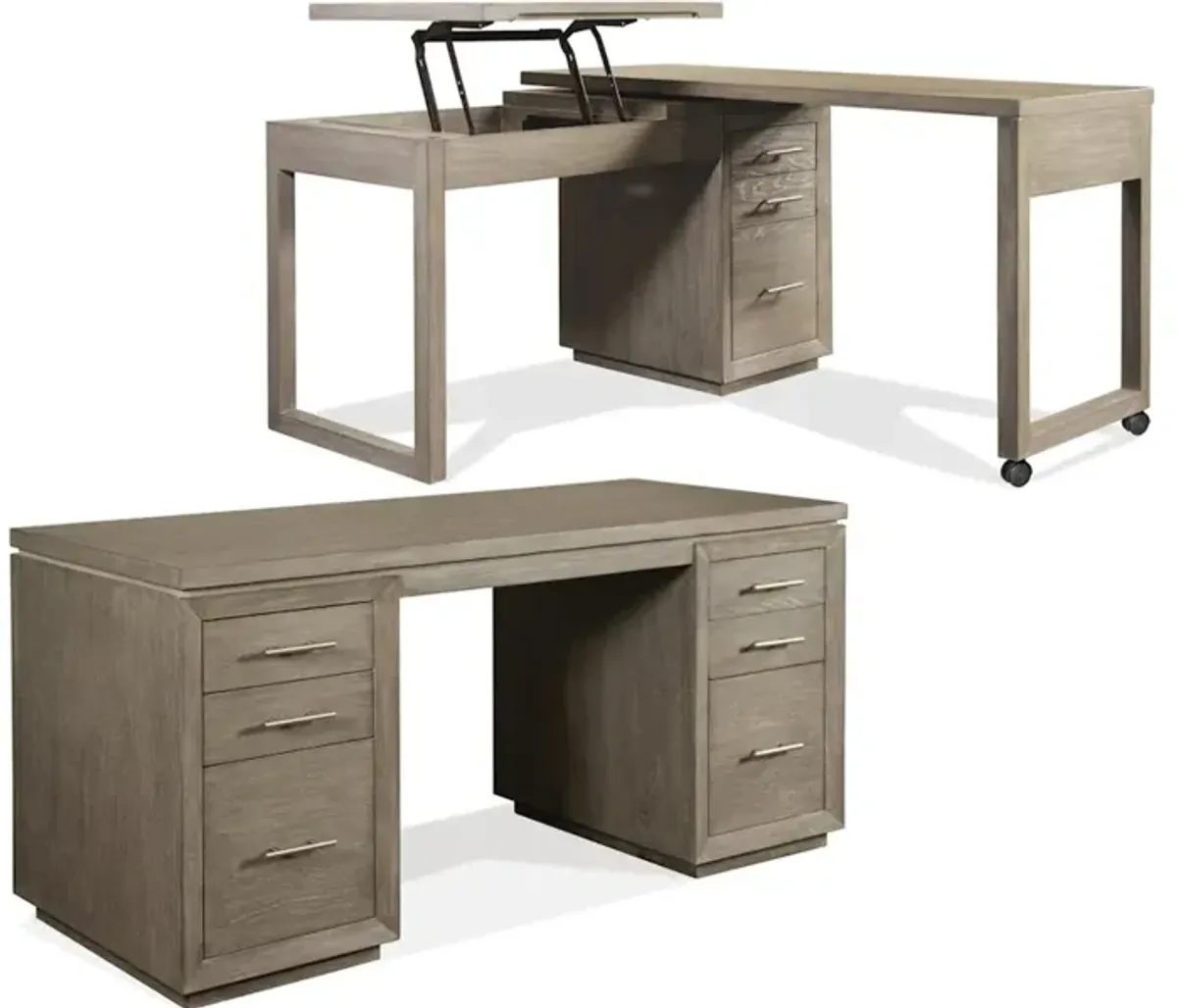 Swivel Lift Top L-Desk