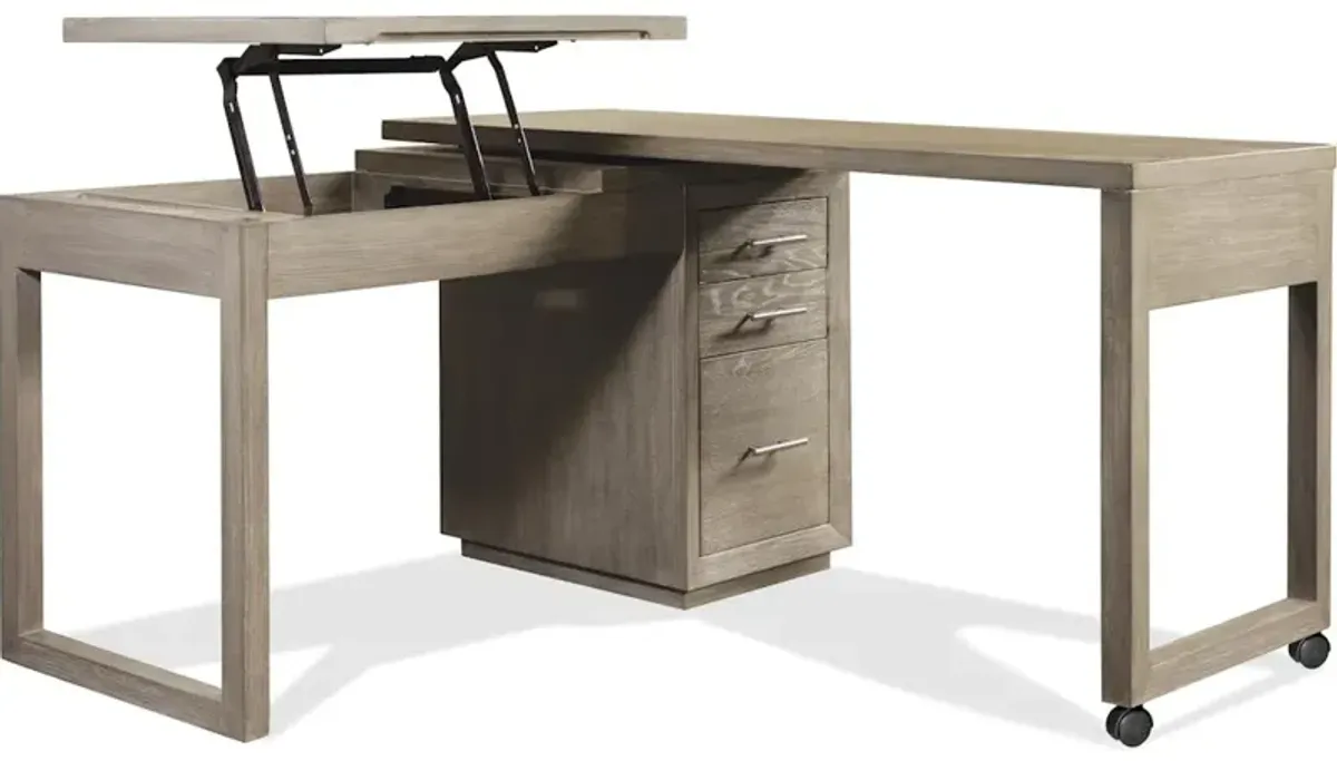 Swivel Lift Top L-Desk