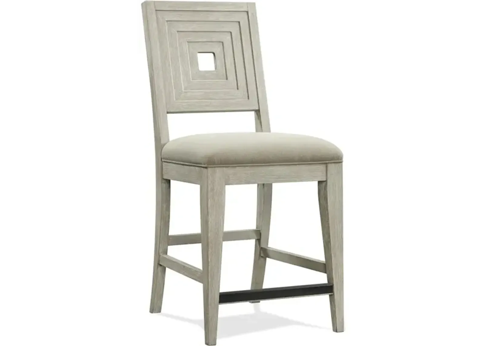 Upholstered Wood Back Counter Stool