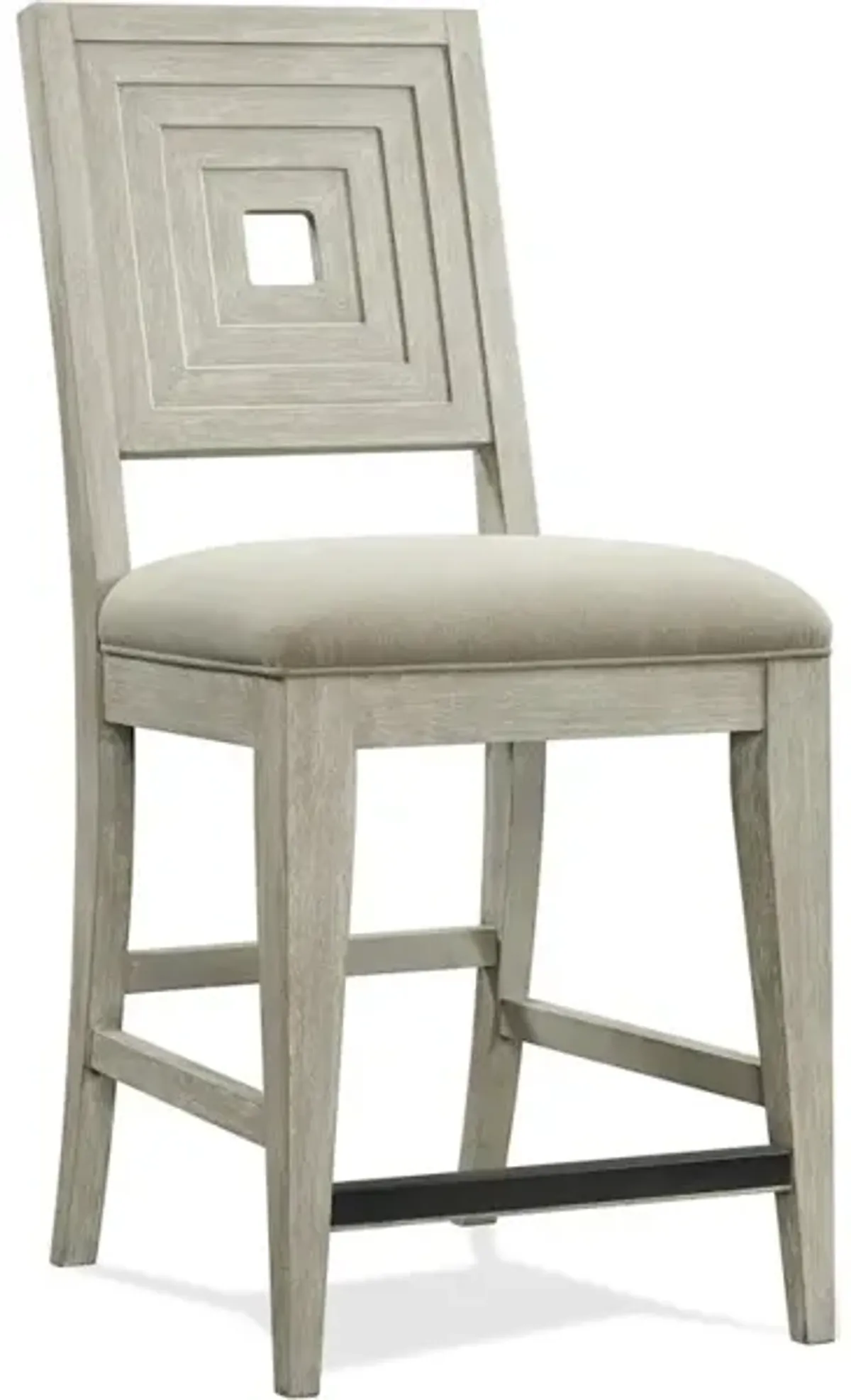 Upholstered Wood Back Counter Stool