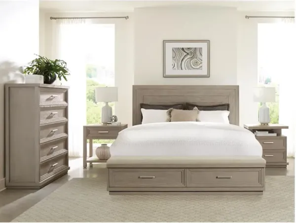King Upholstered Storage Footboard