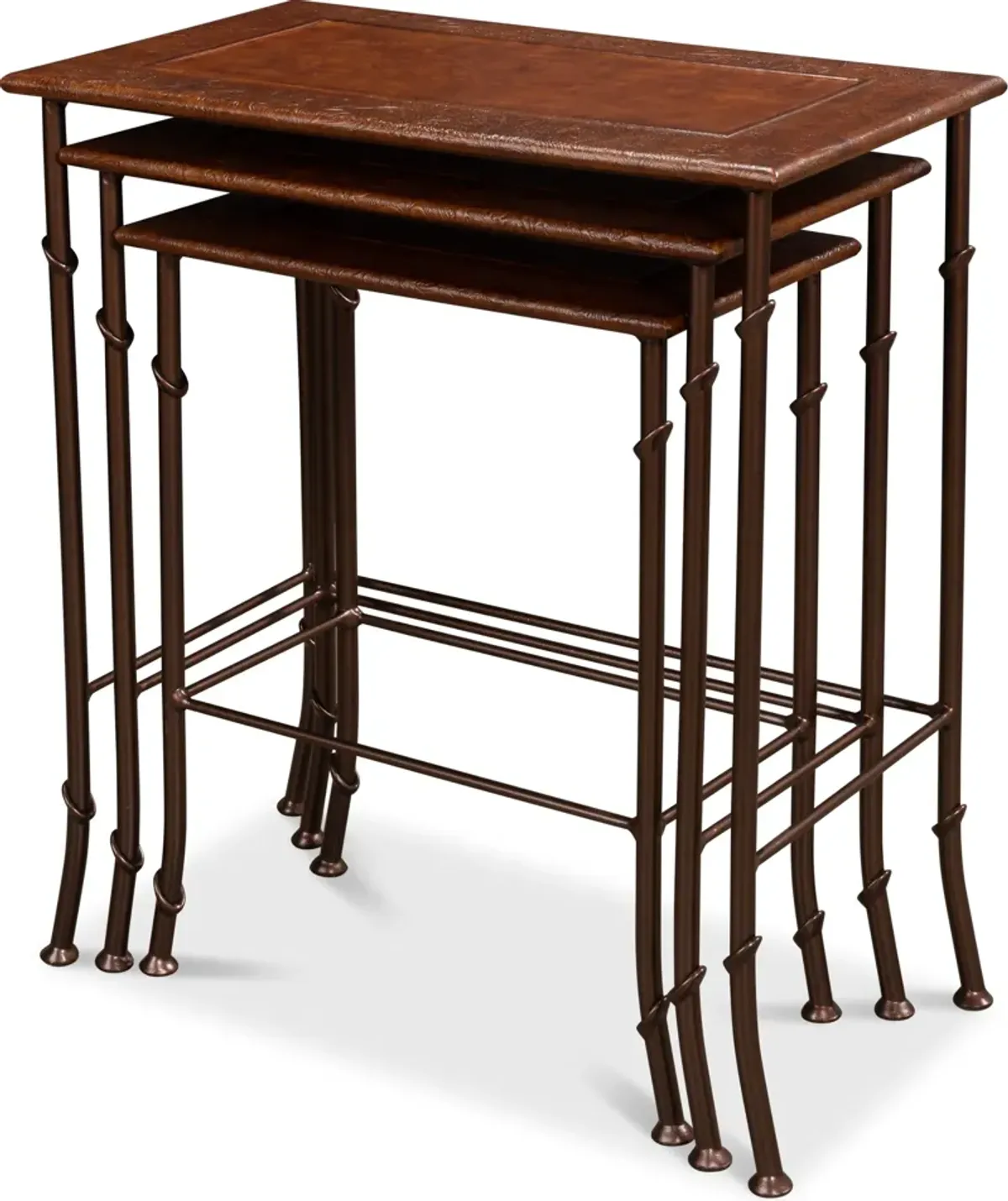 Kew Gardens Leather Nesting Tables