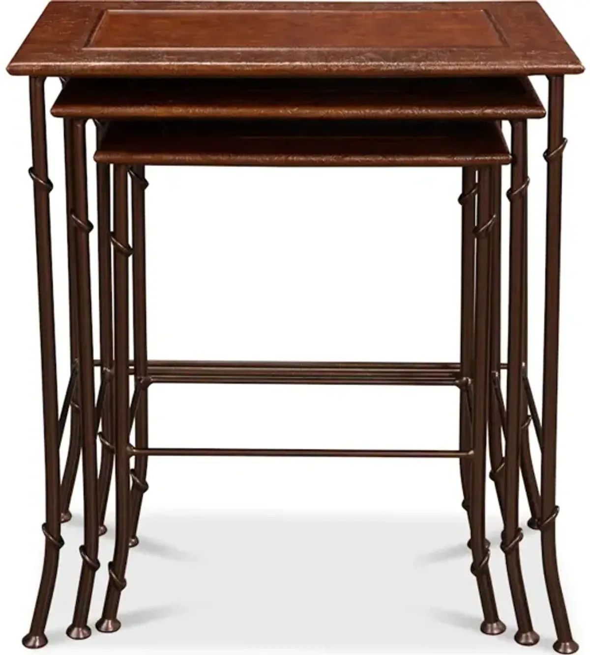 Kew Gardens Leather Nesting Tables