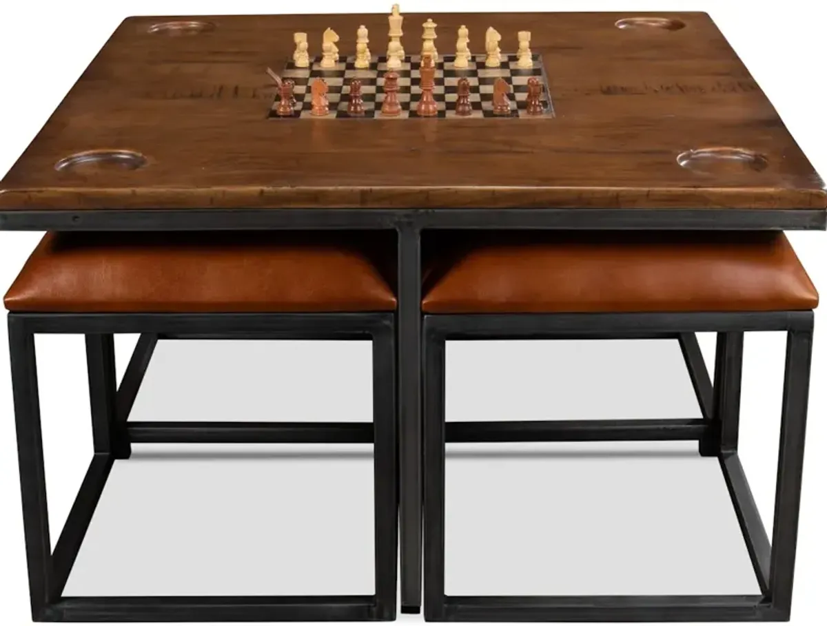 Low Game Table With Four Stools