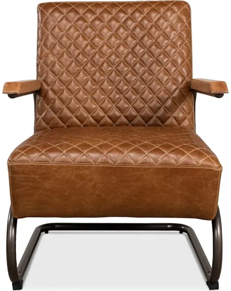 Beverly Hills Chair Cuba Brown Leather