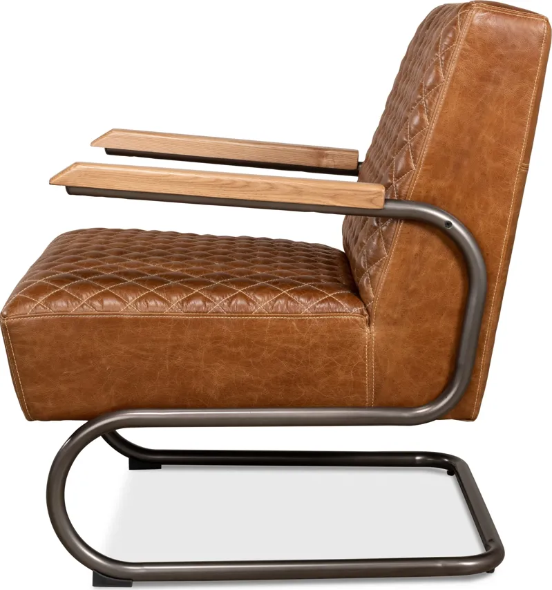 Beverly Hills Chair Cuba Brown Leather