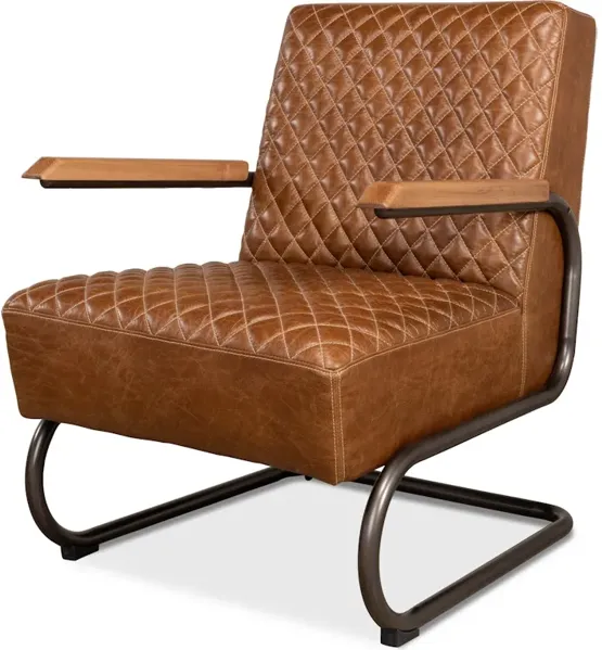 Beverly Hills Chair Cuba Brown Leather