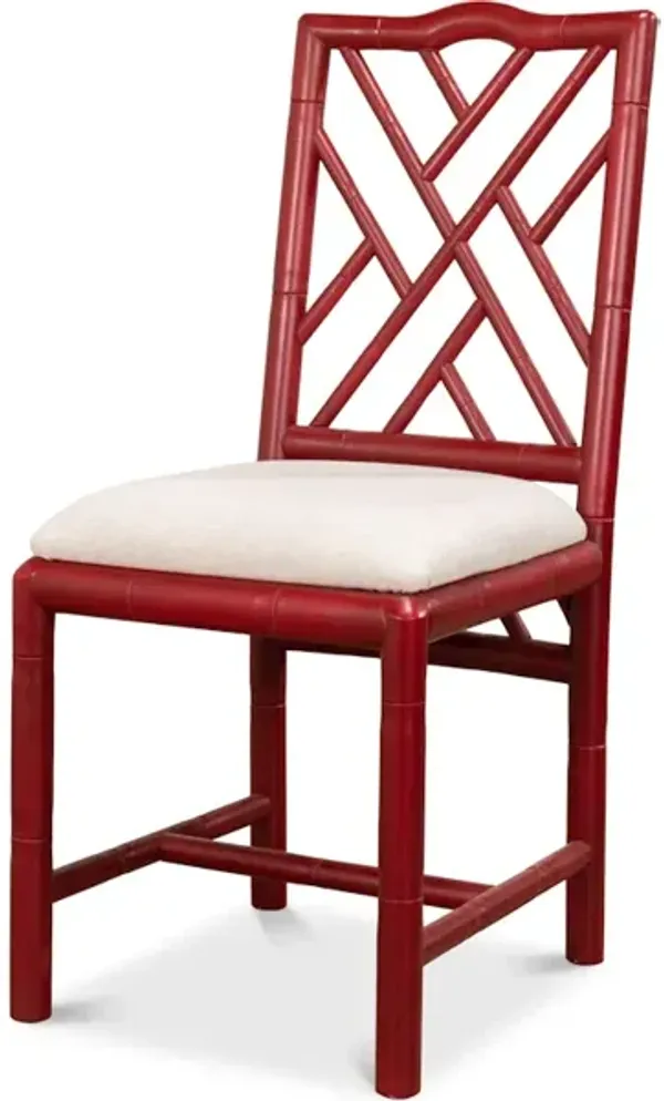 Brighton Bamboo Side Chair Red