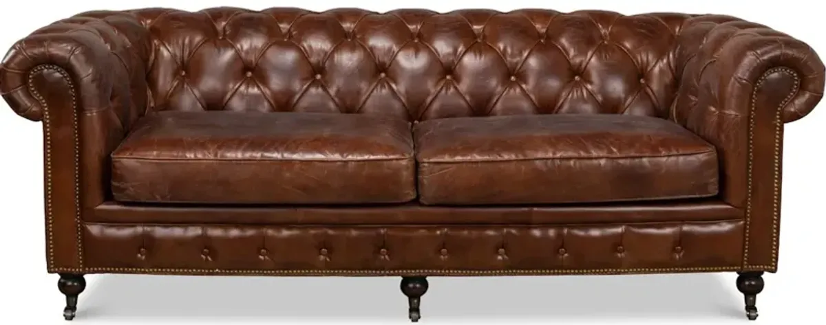 Castered Chesterfield Sofa