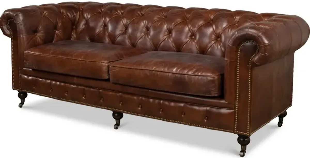 Castered Chesterfield Sofa