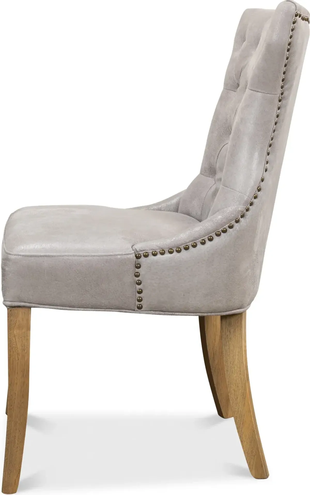 Sophie Side Chair Gray Leather