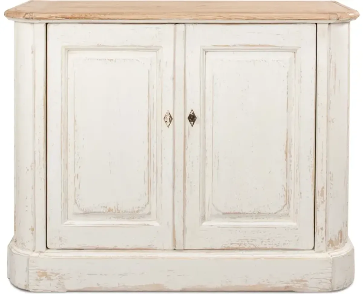 Antique Whitewash Sideboard 2 Door