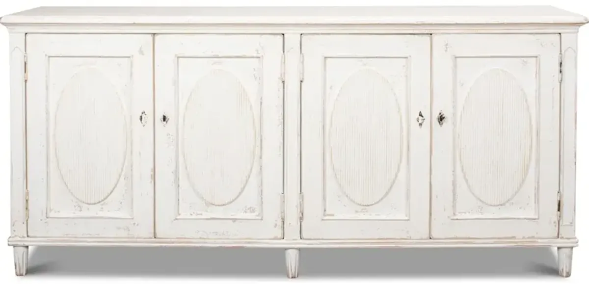 Whitewash Ribbon Sideboard