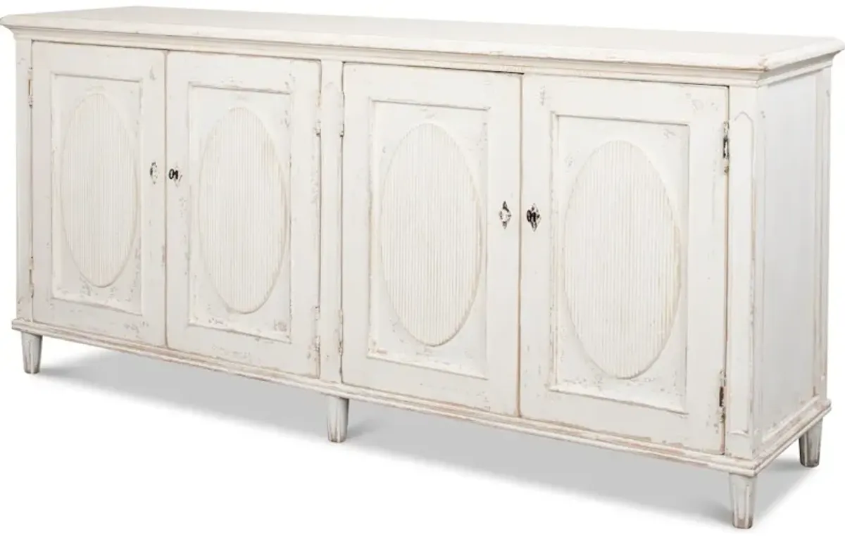 Whitewash Ribbon Sideboard