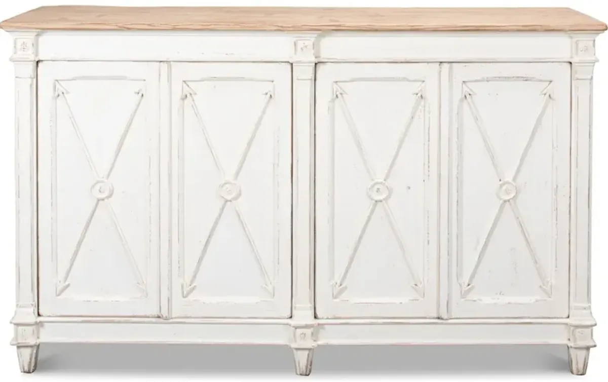 Marksman Sideboard Antique Whitewash