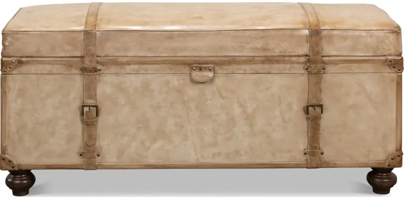 Leather Trunk/Bench Pearl Leather