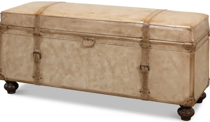 Leather Trunk/Bench Pearl Leather