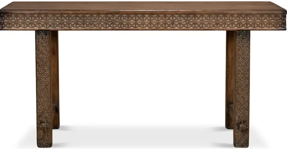 Honeycomb & Cross Console Table