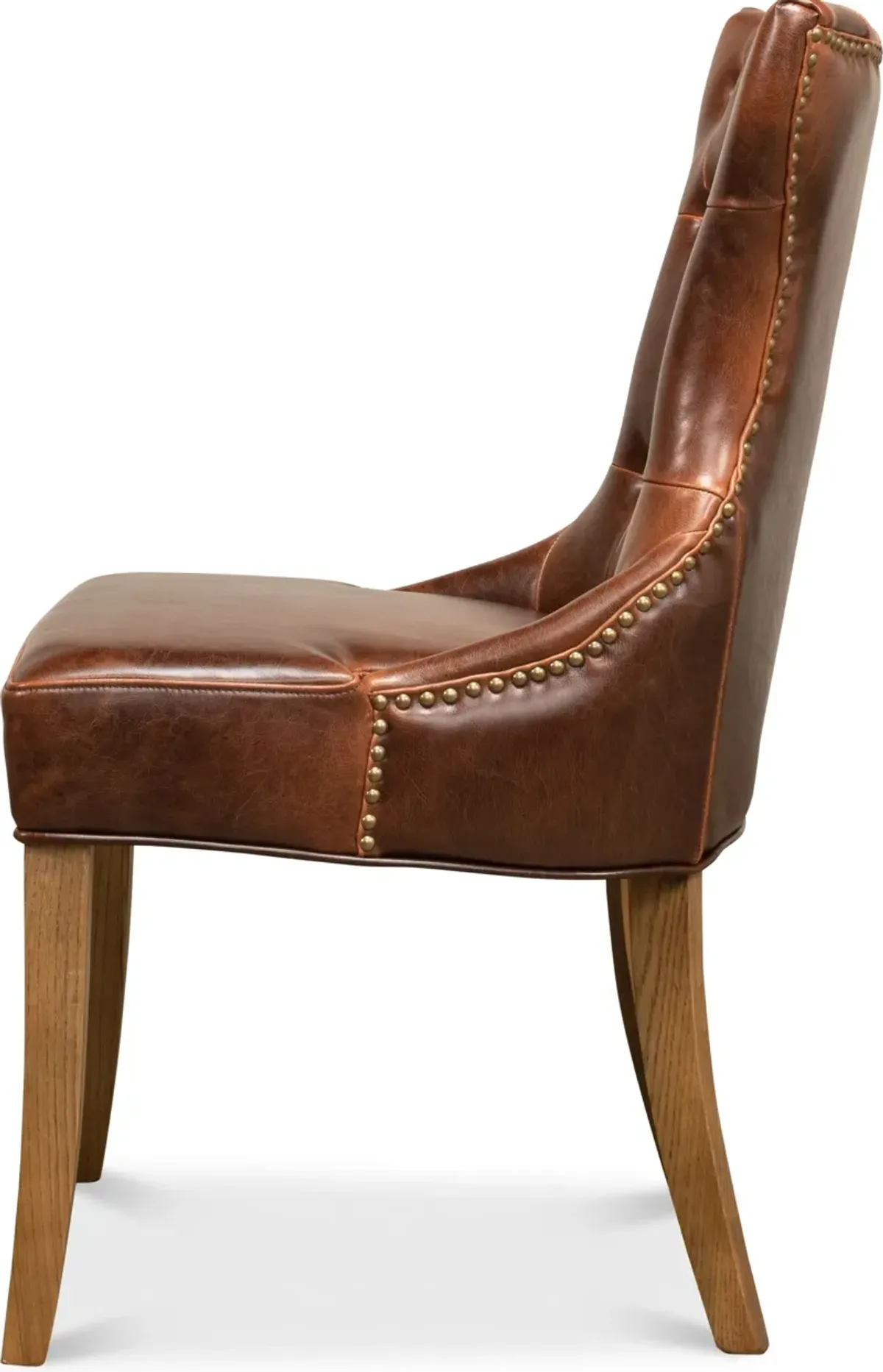 Sophie Side Chair Dark Brown Leather