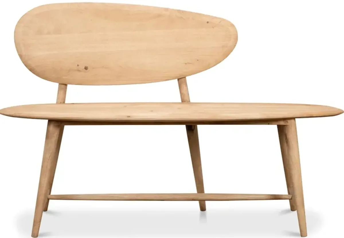 Pebble Bench (1 Back) Lionskin Finish