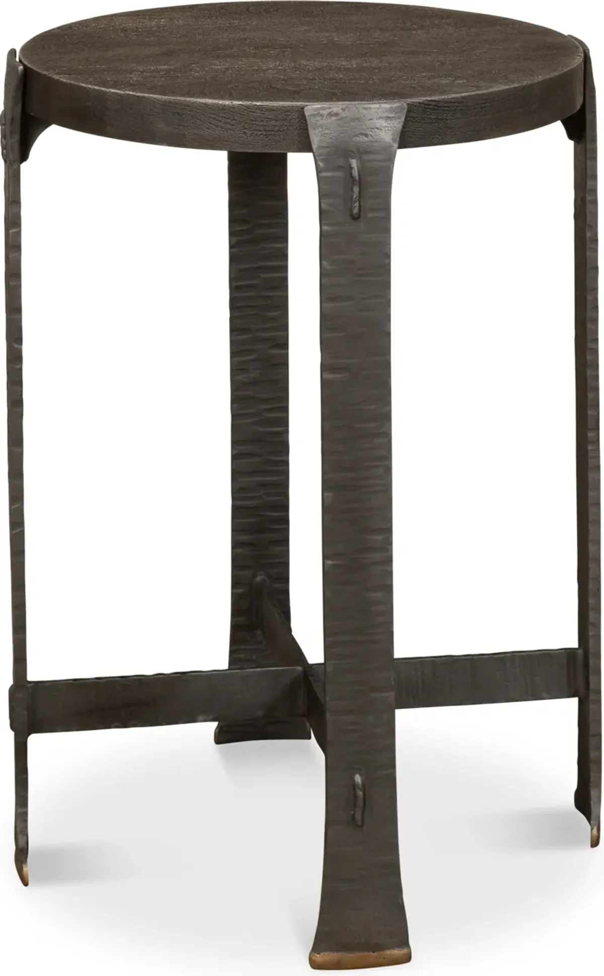 Forged Slats Side Table/Moleskin