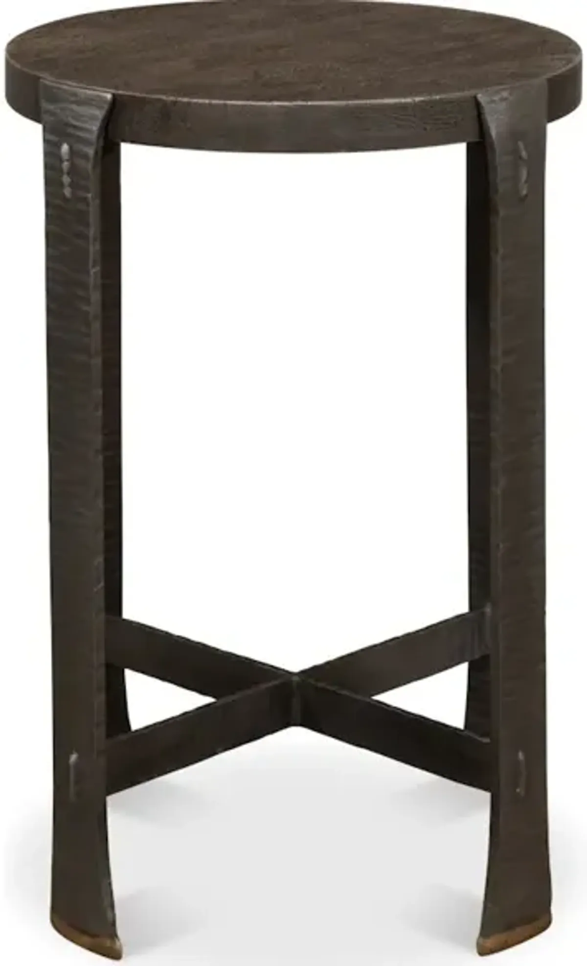 Forged Slats Side Table/Moleskin