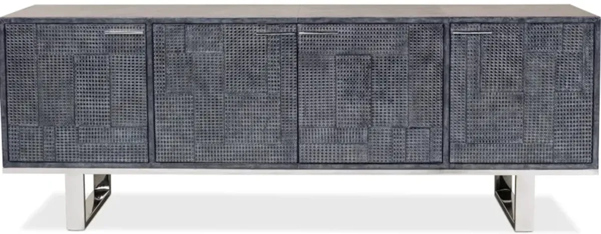 Bronzini Credenza Embossed Blue/Grey