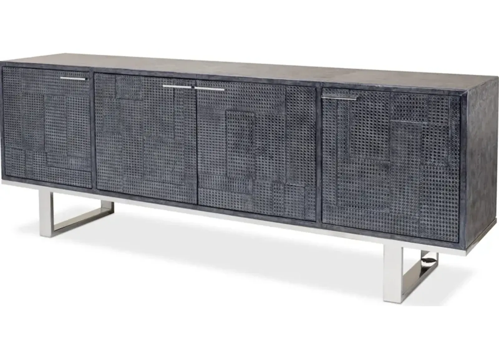 Bronzini Credenza Embossed Blue/Grey