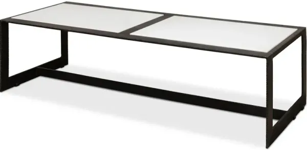 Ridged Iron Rectangular Coffee Table