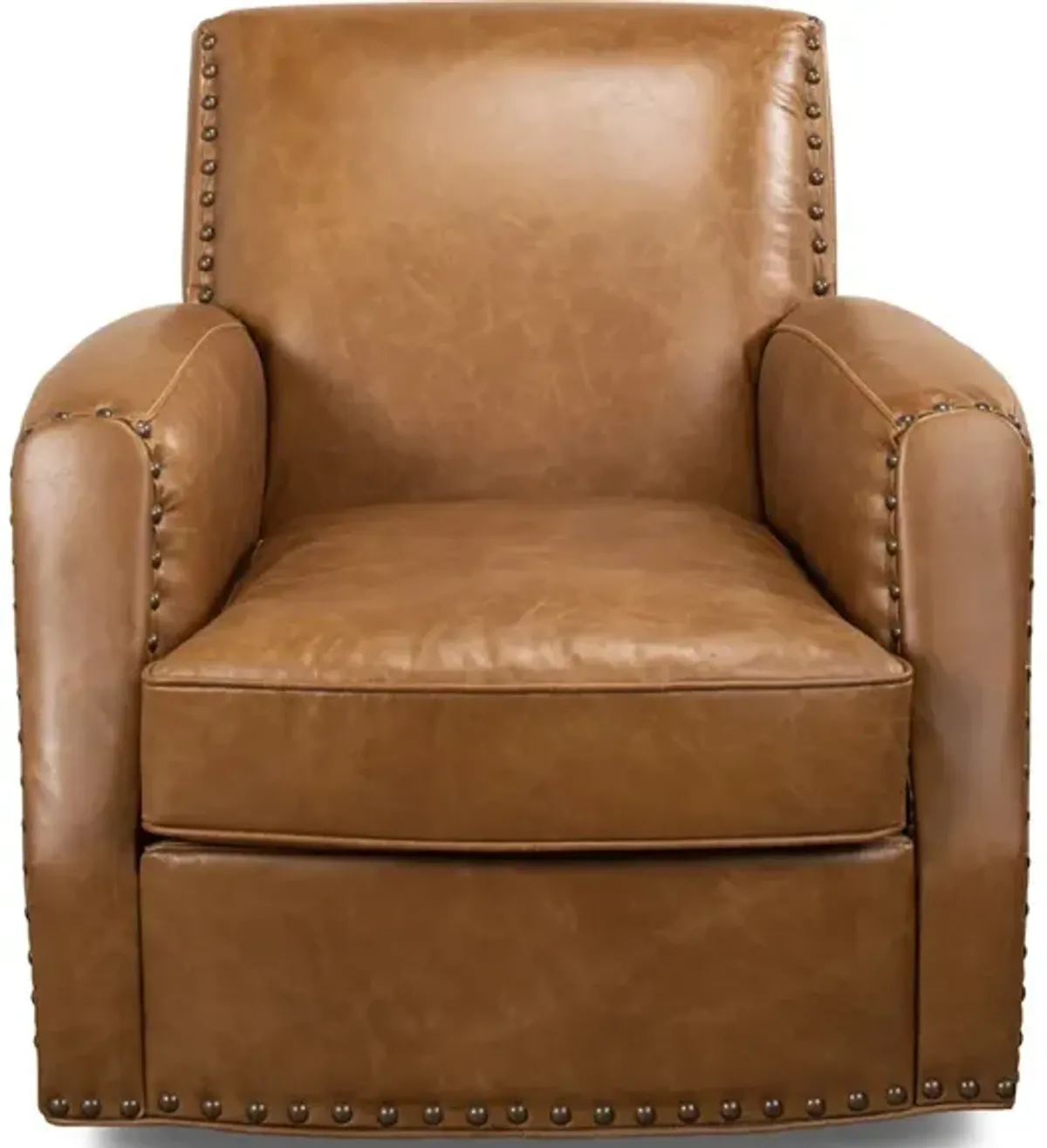 Taft Leather Swivel Chair Cuba Brown