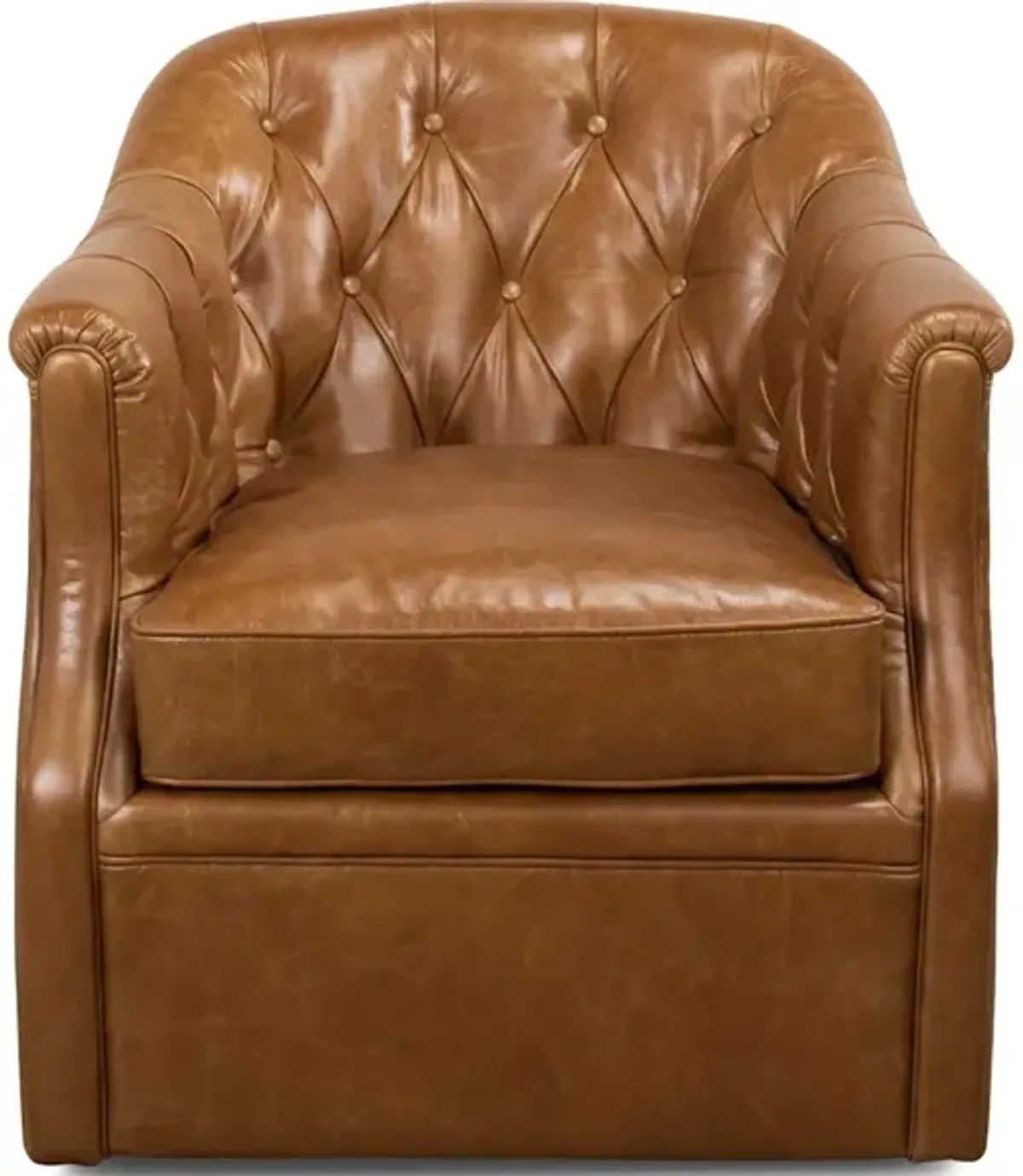 Coolidge Leather Swivel Chair Cuba Brn