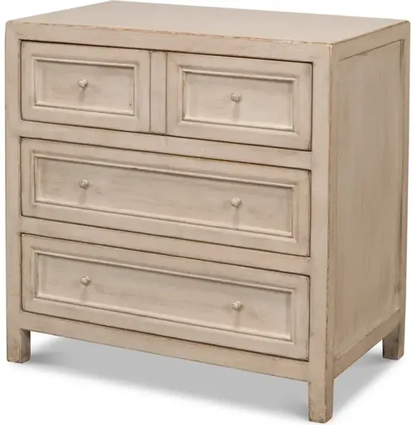 Ezra Three Drawer Commode Stone Grey