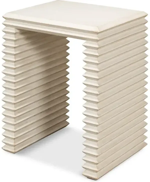 Stacked Side Table Antique White