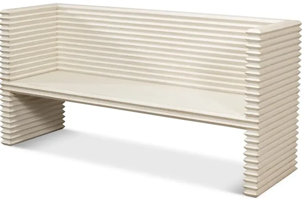 Stacked Bench Antique White