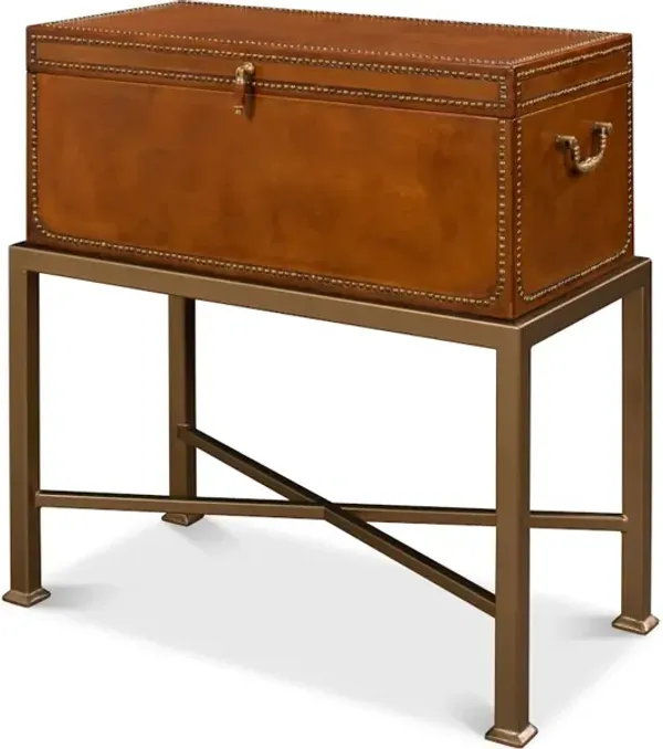 Remington Leather Box On Stand