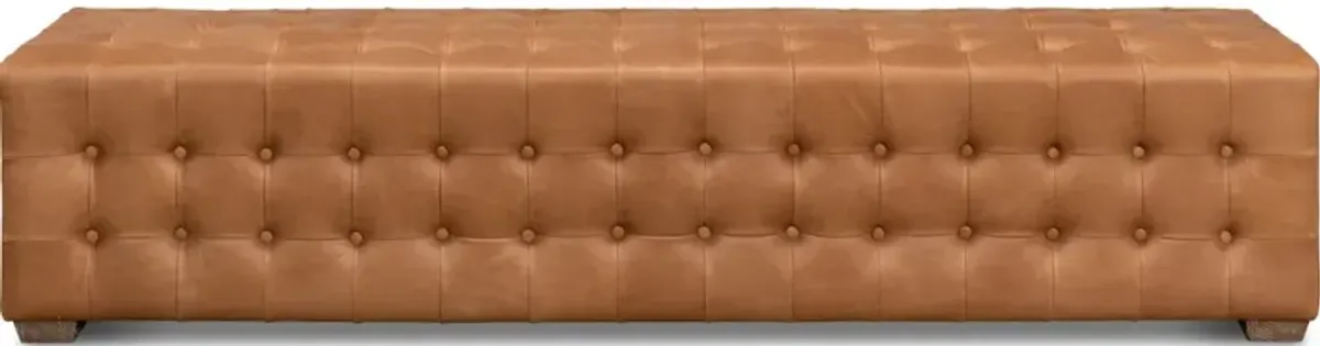 Beam Bench Tufted Leather